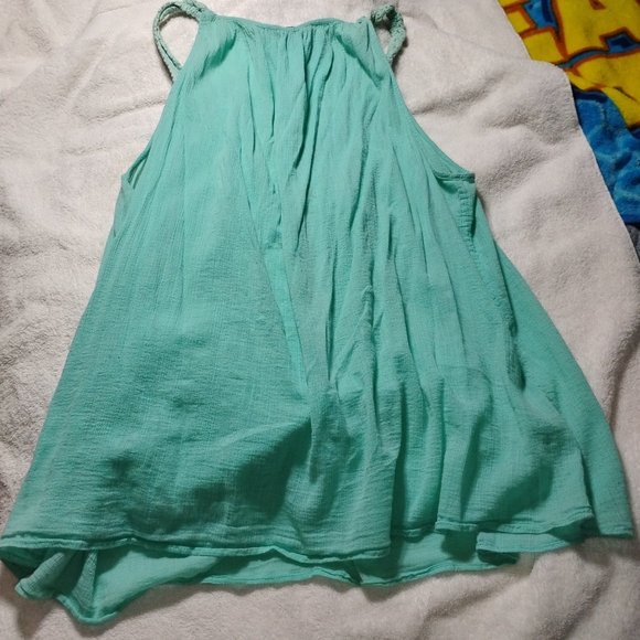 Chaps Mint Green Crochet Accent Tank Top XXL - Picture 8 of 13
